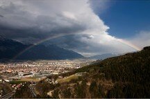 Rainbow in Innsbruck, Austria Rainbow in Innsbruck, Austria